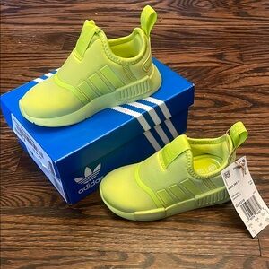 Adidas Kids Lime Green Slip-On Shoes